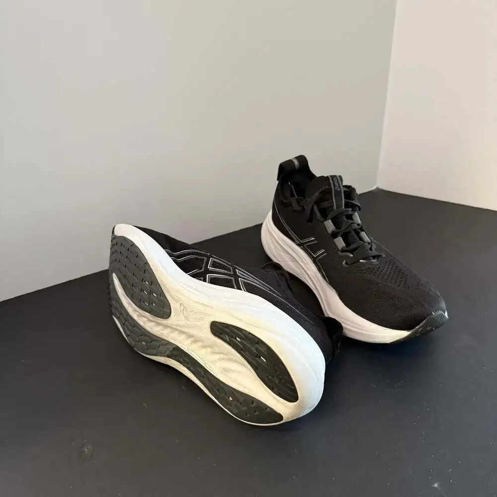 Asics Black and White Men's Athletic Running Sneakers